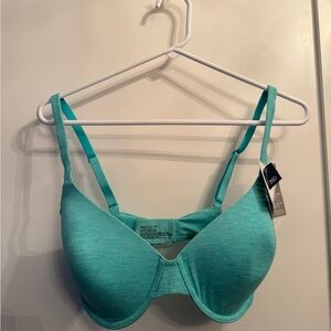 New with Tags GapBody Breathe T-Shirt Bra 36D Teal Turqoise WireFree
